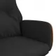 Релакс стол, черен, текстил и PVC