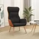 Релакс стол, черен, текстил и PVC