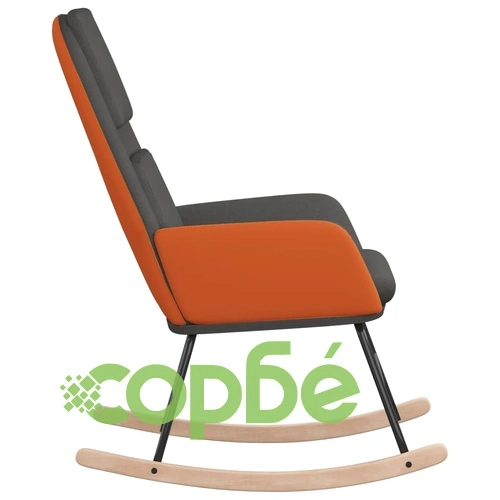 Люлеещ стол, тъмносив, текстил ➤ топ цена ➤ sorbe.bg