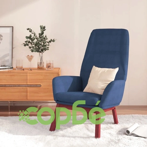 Релаксиращ стол, син, плат ➤ топ цена ➤ sorbe.bg