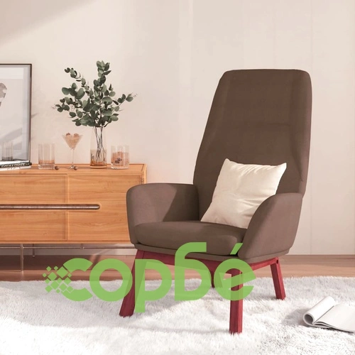 Релакс стол, таупе, текстил ➤ топ цена ➤ sorbe.bg