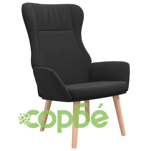 Релакс стол, черен, текстил ➤ топ цена ➤ sorbe.bg