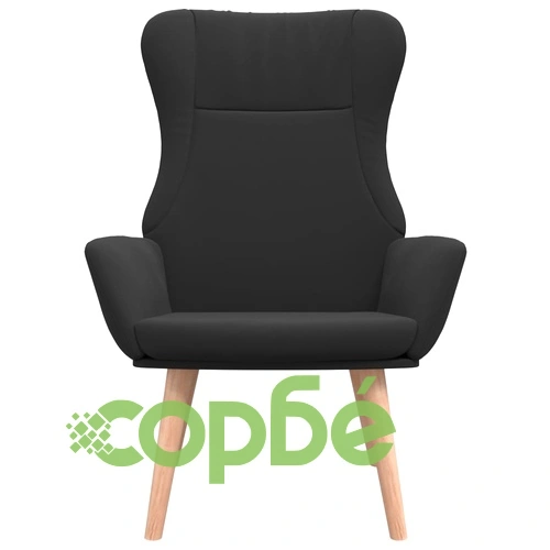 Релакс стол, черен, текстил ➤ топ цена ➤ sorbe.bg