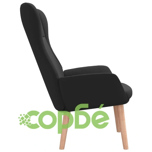 Релакс стол, черен, текстил ➤ топ цена ➤ sorbe.bg