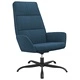 Релакс стол, син, кадифе