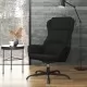 Релакс стол, черен, изкуствен велур