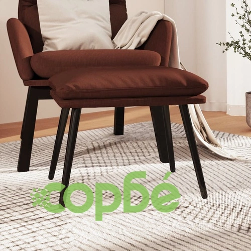 Табуретка, кафява, 45x29,5x35 см, лъскава изкуствена кожа ➤ топ цена ➤ sorbe.bg