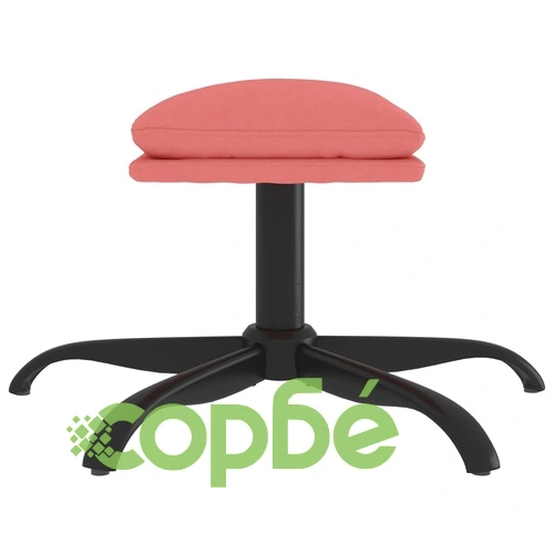 Табуретка, розова, 60x60x36 см, кадифе ➤ топ цена ➤ sorbe.bg