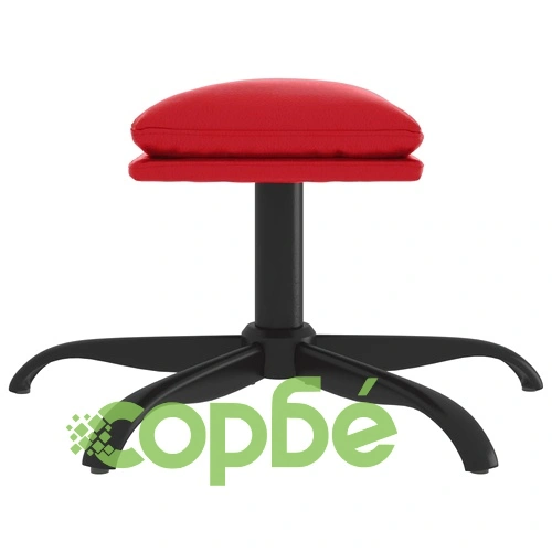 Табуретка, виненочервена, 60x60x36 см, изкуствена кожа ➤ топ цена ➤ sorbe.bg