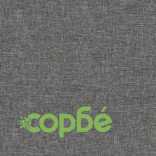 Табуретка, светлосива, 60x60x36 см, текстил и изкуствена кожа ➤ топ цена ➤ sorbe.bg