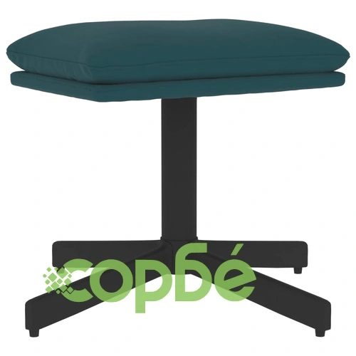 Табуретка, синя, 60x60x36 см, кадифе ➤ топ цена ➤ sorbe.bg