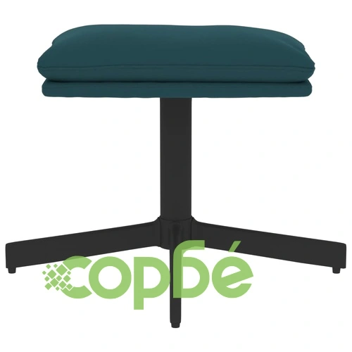 Табуретка, синя, 60x60x36 см, кадифе ➤ топ цена ➤ sorbe.bg