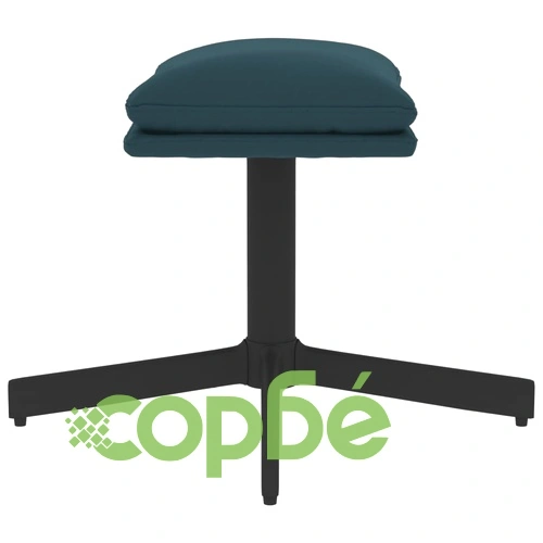 Табуретка, синя, 60x60x36 см, кадифе ➤ топ цена ➤ sorbe.bg