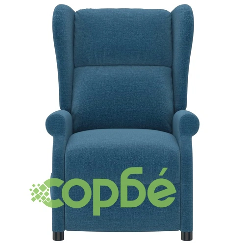 Wingback реклайнер стол, син, текстил ➤ топ цена ➤ sorbe.bg
