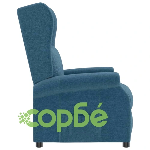Wingback реклайнер стол, син, текстил ➤ топ цена ➤ sorbe.bg