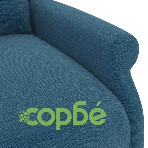 Wingback реклайнер стол, син, текстил ➤ топ цена ➤ sorbe.bg