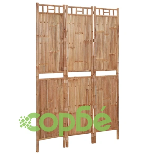 Параван за стая, 3 панела, бамбук, 120x180 cм ➤ топ цена ➤ sorbe.bg