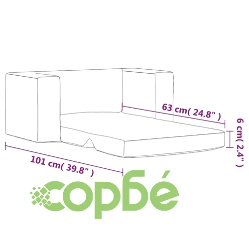 2-местен детски диван, антрацит, мек плюш ➤ топ цена ➤ sorbe.bg