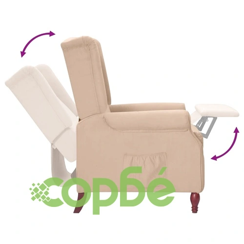 Wingback наклоняем стол, таупе, микрофибърен текстил ➤ топ цена ➤ sorbe.bg