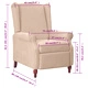 Wingback наклоняем стол, таупе, микрофибърен текстил