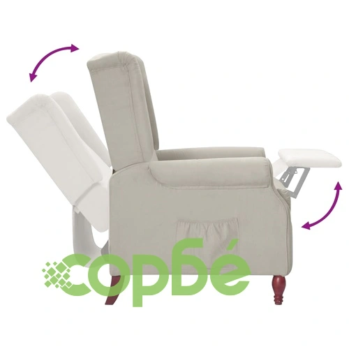 Wingback наклоняем стол, светлосив, микрофибърен текстил ➤ топ цена ➤ sorbe.bg