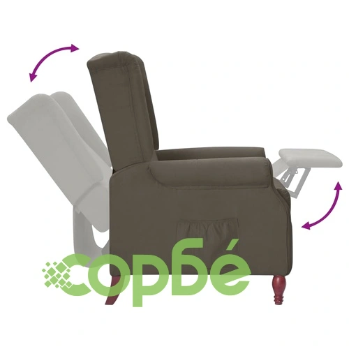 Wingback наклоняем стол, тъмносив, микрофибърен текстил ➤ топ цена ➤ sorbe.bg