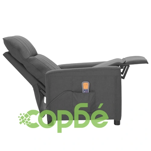 Масажен стол, тъмносив, текстил ➤ топ цена ➤ sorbe.bg