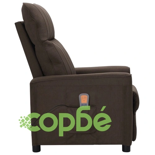 Масажен стол, тъмнокафяв, текстил ➤ топ цена ➤ sorbe.bg