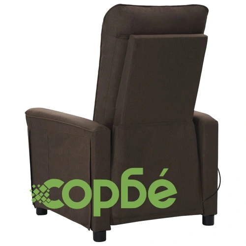 Масажен стол, тъмнокафяв, текстил ➤ топ цена ➤ sorbe.bg