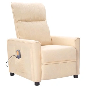 Масажен стол, кремав, текстил