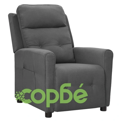 Реклайнер стол, светлосив, текстил ➤ топ цена ➤ sorbe.bg