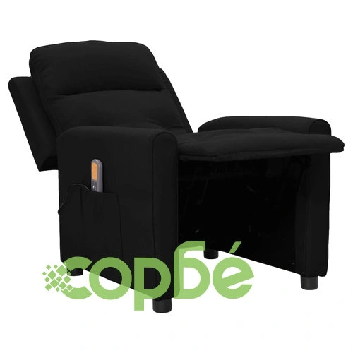 Масажен стол, черен, текстил ➤ топ цена ➤ sorbe.bg