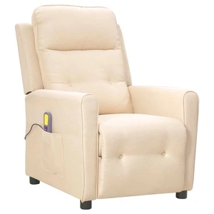 Масажен стол, кремав, текстил