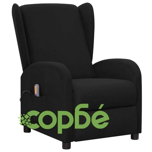 Масажен стол, черен, текстил ➤ топ цена ➤ sorbe.bg