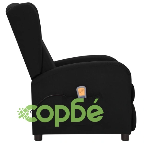 Масажен стол, черен, текстил ➤ топ цена ➤ sorbe.bg