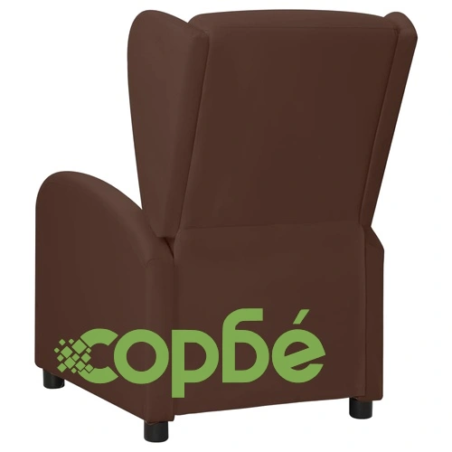 Wingback реклайнер стол, кафяв, изкуствена кожа ➤ топ цена ➤ sorbe.bg