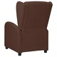 Wingback реклайнер стол, кафяв, изкуствена кожа