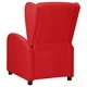 Wingback реклайнер стол, виненочервен, изкуствена кожа