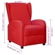 Wingback реклайнер стол, виненочервен, изкуствена кожа