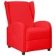 Wingback реклайнер стол, червен, изкуствена кожа