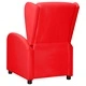 Wingback реклайнер стол, червен, изкуствена кожа