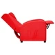 Wingback реклайнер стол, червен, изкуствена кожа