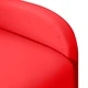 Wingback реклайнер стол, червен, изкуствена кожа