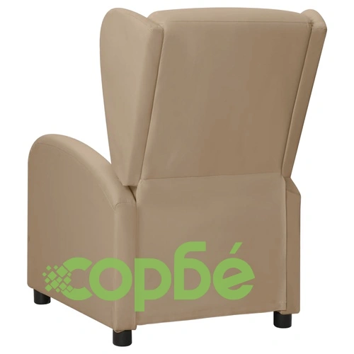 Wingback реклайнер стол, капучино, изкуствена кожа ➤ топ цена ➤ sorbe.bg