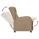 Wingback реклайнер стол, капучино, изкуствена кожа