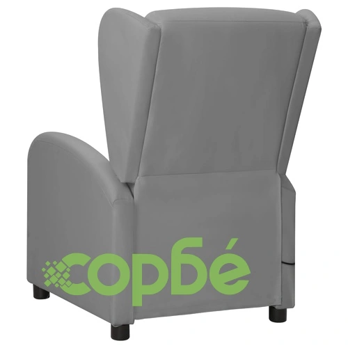 Wingback масажен стол, сив, изкуствена кожа ➤ топ цена ➤ sorbe.bg