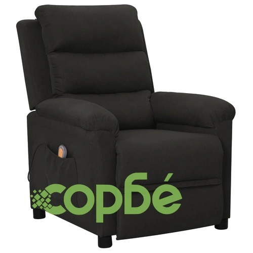 Масажен стол, черен, текстил ➤ топ цена ➤ sorbe.bg