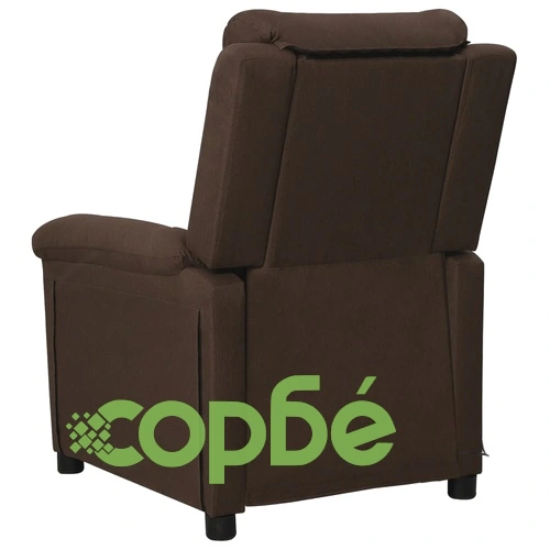 Масажен стол, тъмнокафяв, текстил ➤ топ цена ➤ sorbe.bg