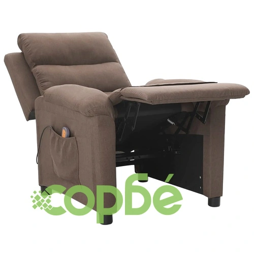 Масажен стол, таупе, текстил ➤ топ цена ➤ sorbe.bg