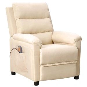 Масажен стол, кремав, текстил